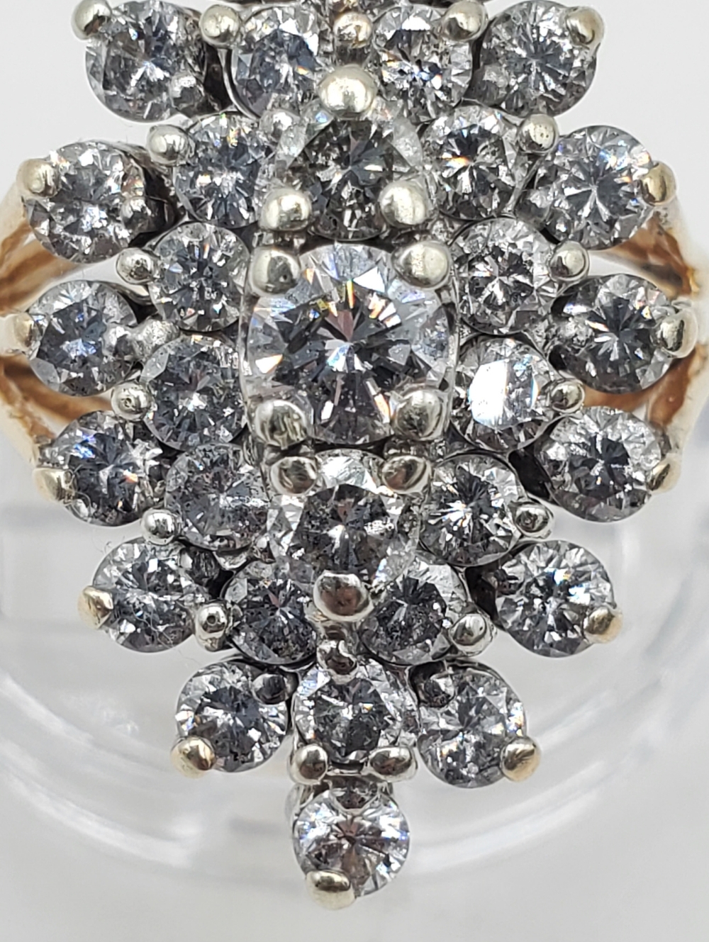 14k Solid Yellow Gold 3.60CTW Natural Diamond Vintage Ring - Picture 6 of 15